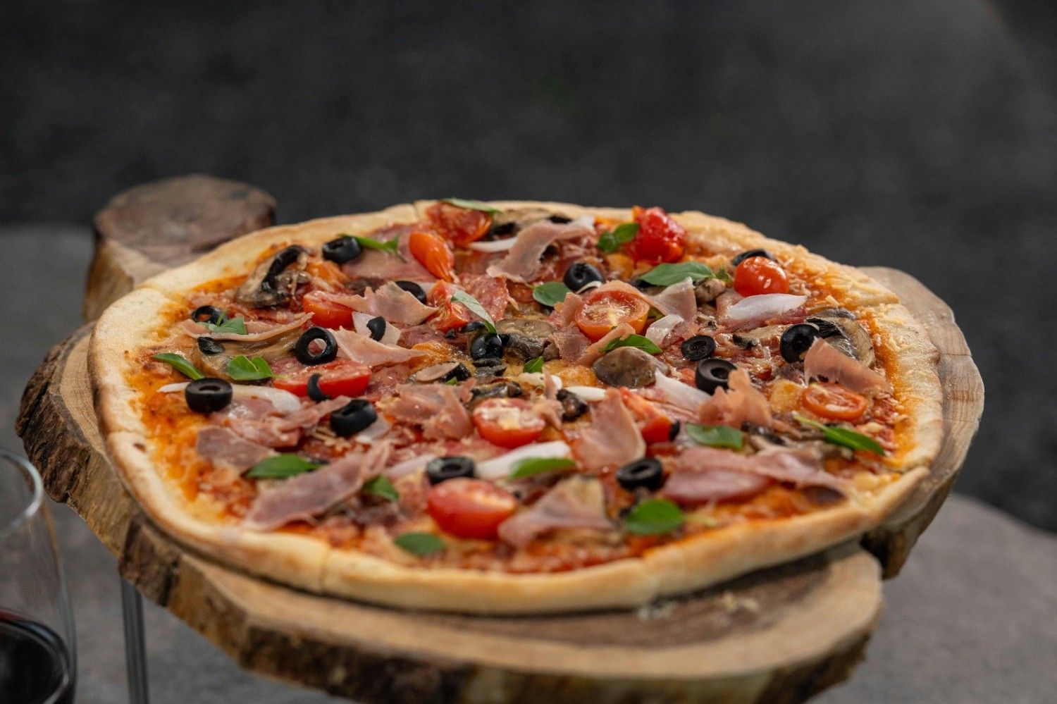 Ham and Mushroom Pizza